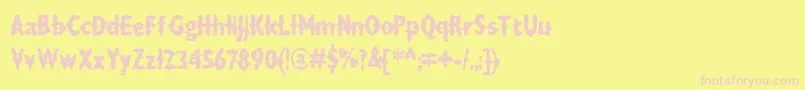DRAXLA   Font – Pink Fonts on Yellow Background