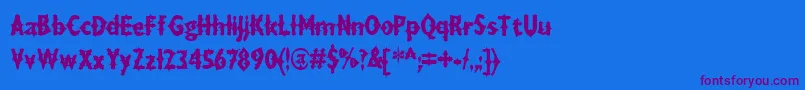 DRAXLA   Font – Purple Fonts on Blue Background