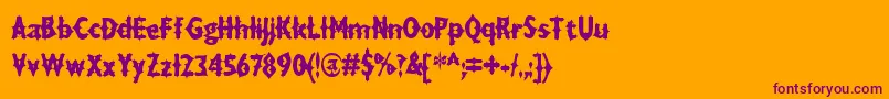 DRAXLA   Font – Purple Fonts on Orange Background