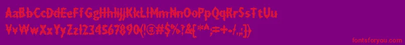 DRAXLA   Font – Red Fonts on Purple Background
