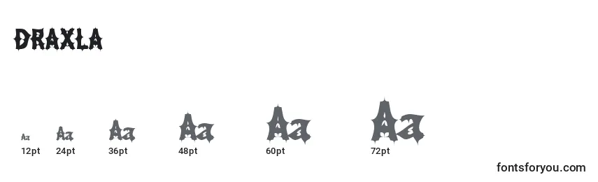 DRAXLA   (125444) Font Sizes