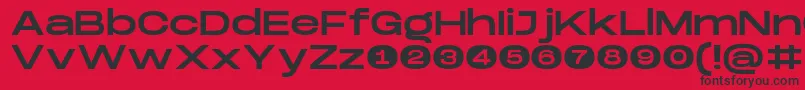 Police DreadnoughtusMedium – polices noires sur fond rouge