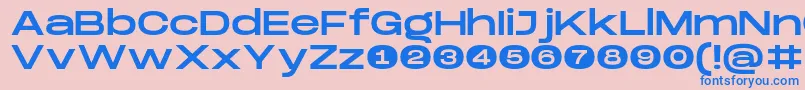 DreadnoughtusMedium Font – Blue Fonts on Pink Background