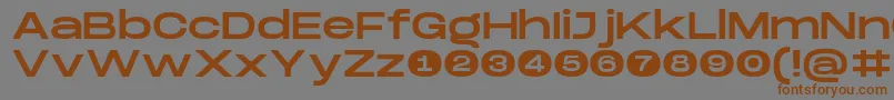 Шрифт DreadnoughtusMedium – коричневые шрифты на сером фоне