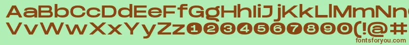 DreadnoughtusMedium Font – Brown Fonts on Green Background