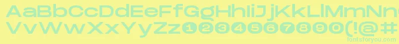 DreadnoughtusMedium Font – Green Fonts on Yellow Background