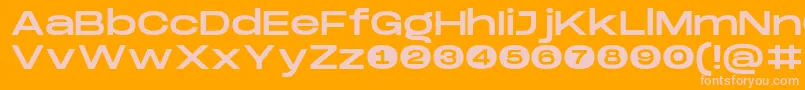 Czcionka DreadnoughtusMedium – różowe czcionki na pomarańczowym tle