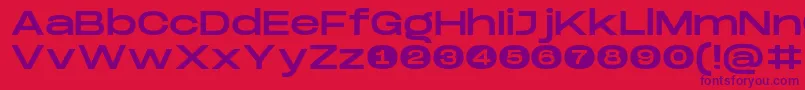 DreadnoughtusMedium Font – Purple Fonts on Red Background