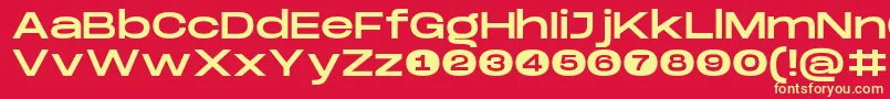 DreadnoughtusMedium Font – Yellow Fonts on Red Background