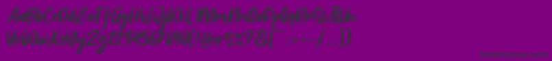 Dream Meadow Font – Black Fonts on Purple Background