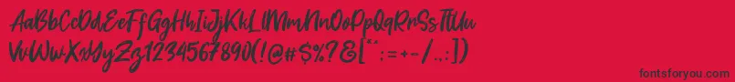 Dream Meadow Font – Black Fonts on Red Background