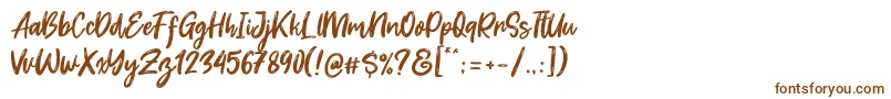 Шрифт Dream Meadow – коричневые шрифты на белом фоне