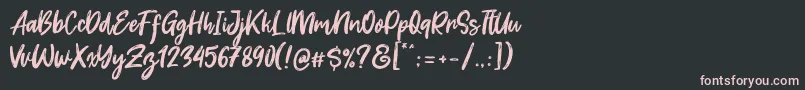 Dream Meadow Font – Pink Fonts on Black Background