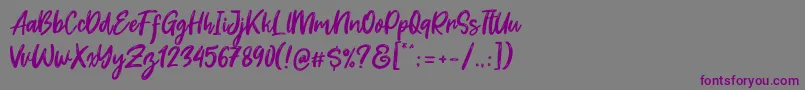 Шрифт Dream Meadow – фиолетовые шрифты на сером фоне