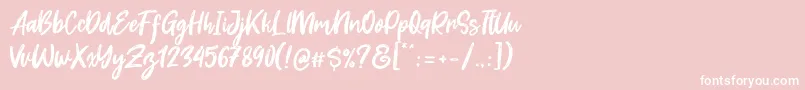 Dream Meadow Font – White Fonts on Pink Background