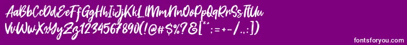 Dream Meadow Font – White Fonts on Purple Background