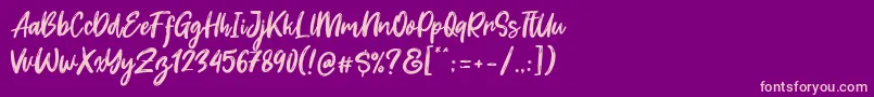 Dream Meadow Font – Pink Fonts on Purple Background