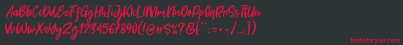 Dream Meadow Font – Red Fonts on Black Background