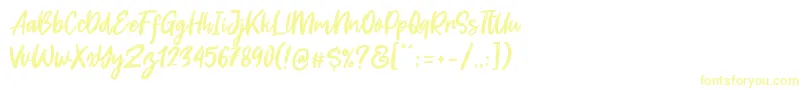 Dream Meadow Font – Yellow Fonts on White Background