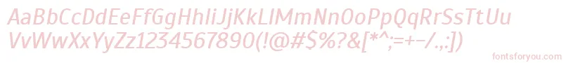 ScadaItalic Font – Pink Fonts on White Background