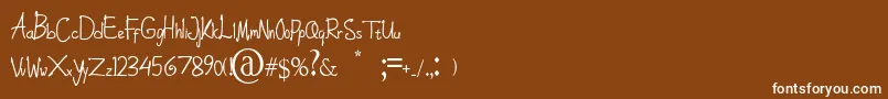 dream one new Font – White Fonts on Brown Background