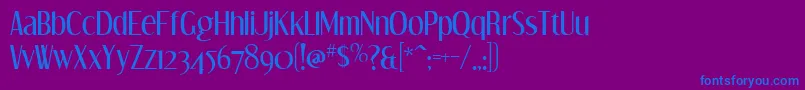 dream orphans Font – Blue Fonts on Purple Background