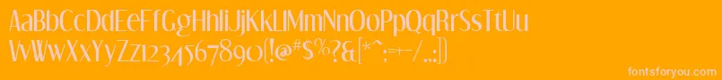 dream orphans Font – Pink Fonts on Orange Background