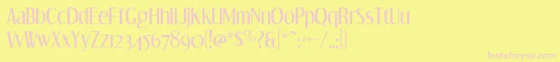 dream orphans Font – Pink Fonts on Yellow Background