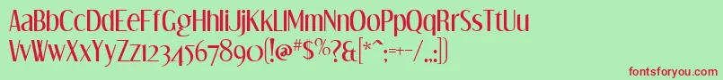 dream orphans Font – Red Fonts on Green Background