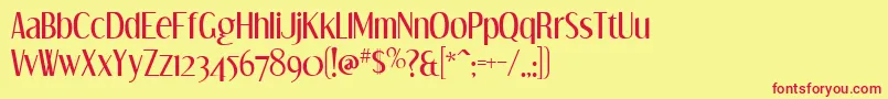 dream orphans Font – Red Fonts on Yellow Background