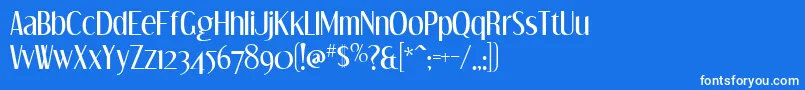 dream orphans Font – White Fonts on Blue Background