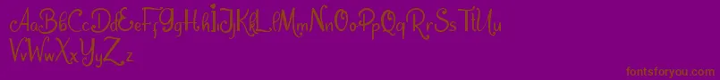 Dream Unicorn Font – Brown Fonts on Purple Background