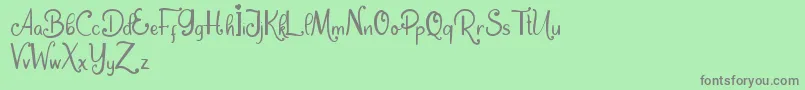 Dream Unicorn Font – Gray Fonts on Green Background