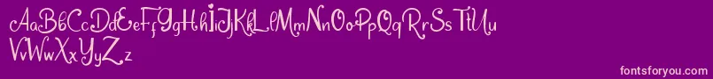 Dream Unicorn Font – Pink Fonts on Purple Background