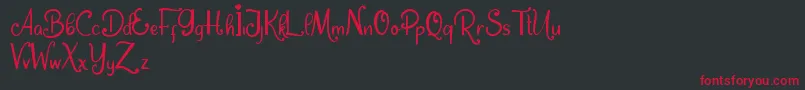 Dream Unicorn Font – Red Fonts on Black Background