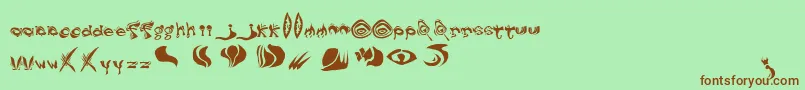 DreamAndFog Regular Font – Brown Fonts on Green Background
