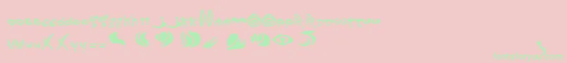 DreamAndFog Regular Font – Green Fonts on Pink Background