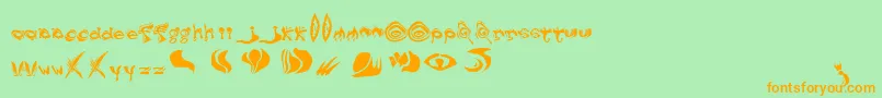 DreamAndFog Regular Font – Orange Fonts on Green Background