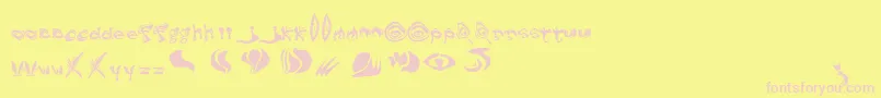 DreamAndFog Regular Font – Pink Fonts on Yellow Background
