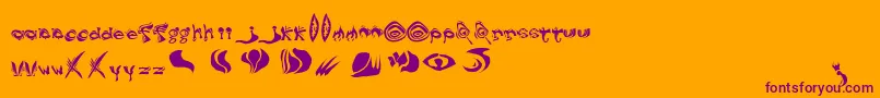 DreamAndFog Regular Font – Purple Fonts on Orange Background