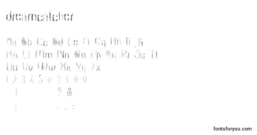 Schriftart Dreamcatcher (125454) – Alphabet, Zahlen, spezielle Symbole