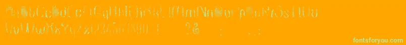 dreamcatcher Font – Green Fonts on Orange Background