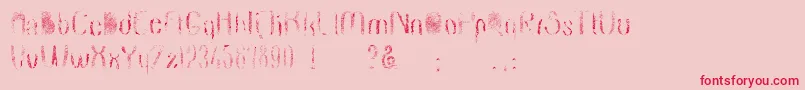 dreamcatcher Font – Red Fonts on Pink Background