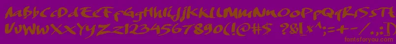 Lisätietoja DREAMERS BRUSH-fontista DREAMERS BRUSH-fontti – ruskeat fontit violetilla taustalla