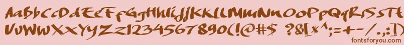 fuente DREAMERS BRUSH – Fuentes Marrones Sobre Fondo Rosa