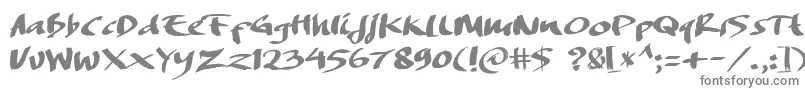 DREAMERS BRUSH-Schriftart – Graue Schriften auf weißem Hintergrund