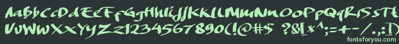 DREAMERS BRUSH Font – Green Fonts on Black Background