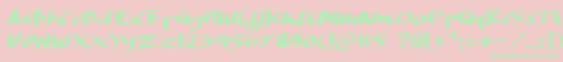 DREAMERS BRUSH Font – Green Fonts on Pink Background