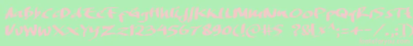 DREAMERS BRUSH Font – Pink Fonts on Green Background