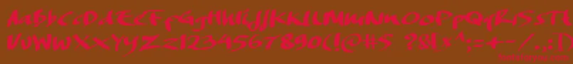 DREAMERS BRUSH Font – Red Fonts on Brown Background